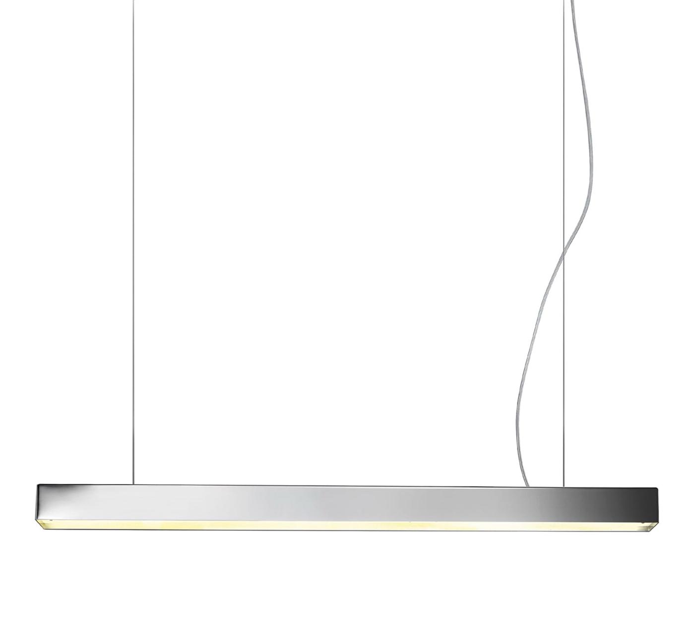 Polierter Nickel LED-Balken-Pendelleuchte