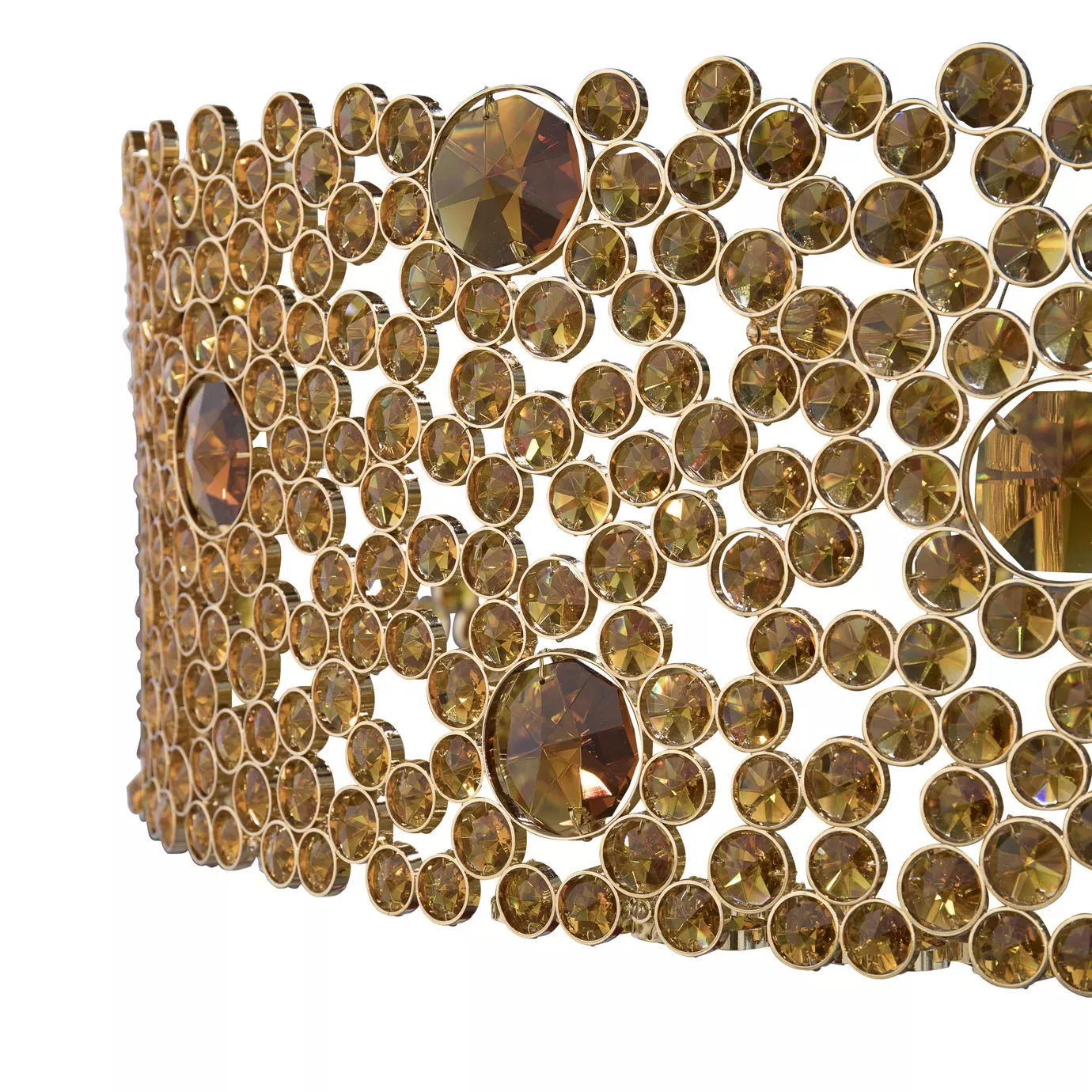 Eternelle Oval Bronzeglas Kronleuchter