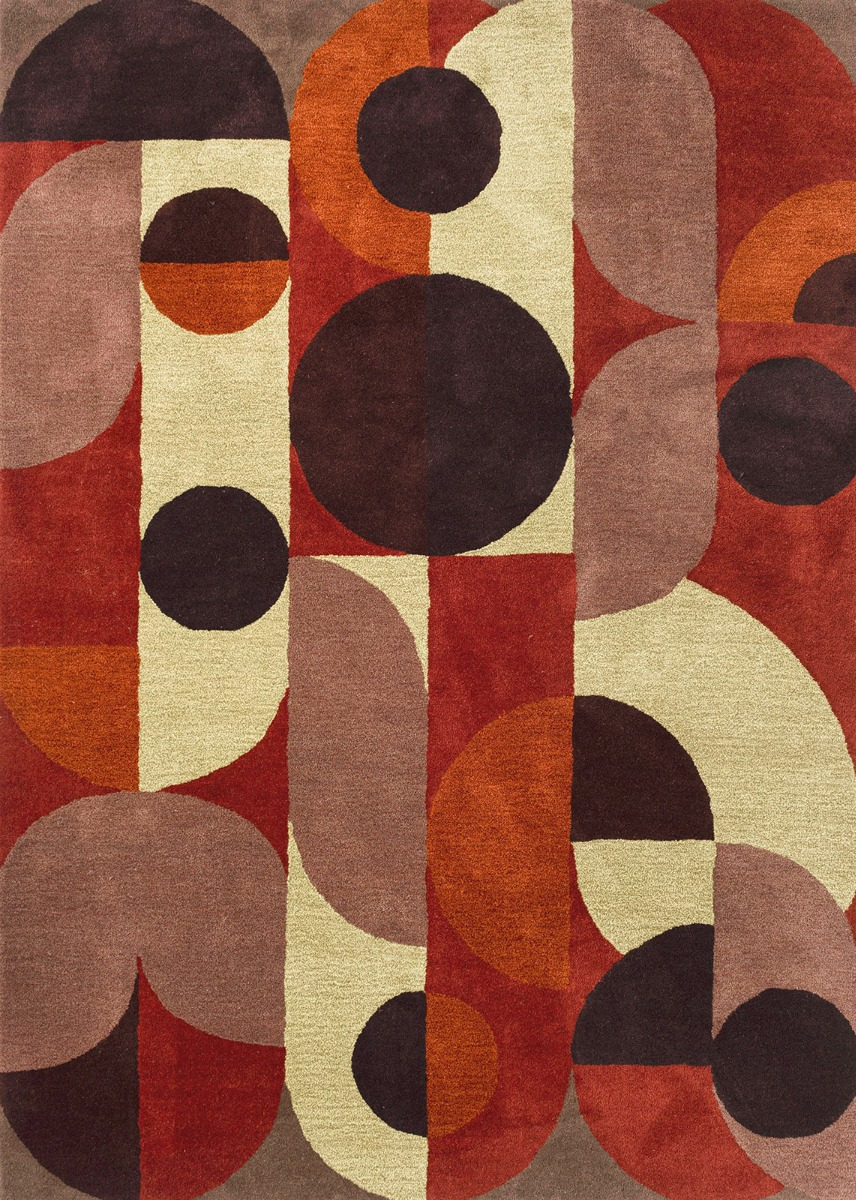 Decor Cosmo Red Pale Green 95203 Teppich | Größe: 160 x 230 cm