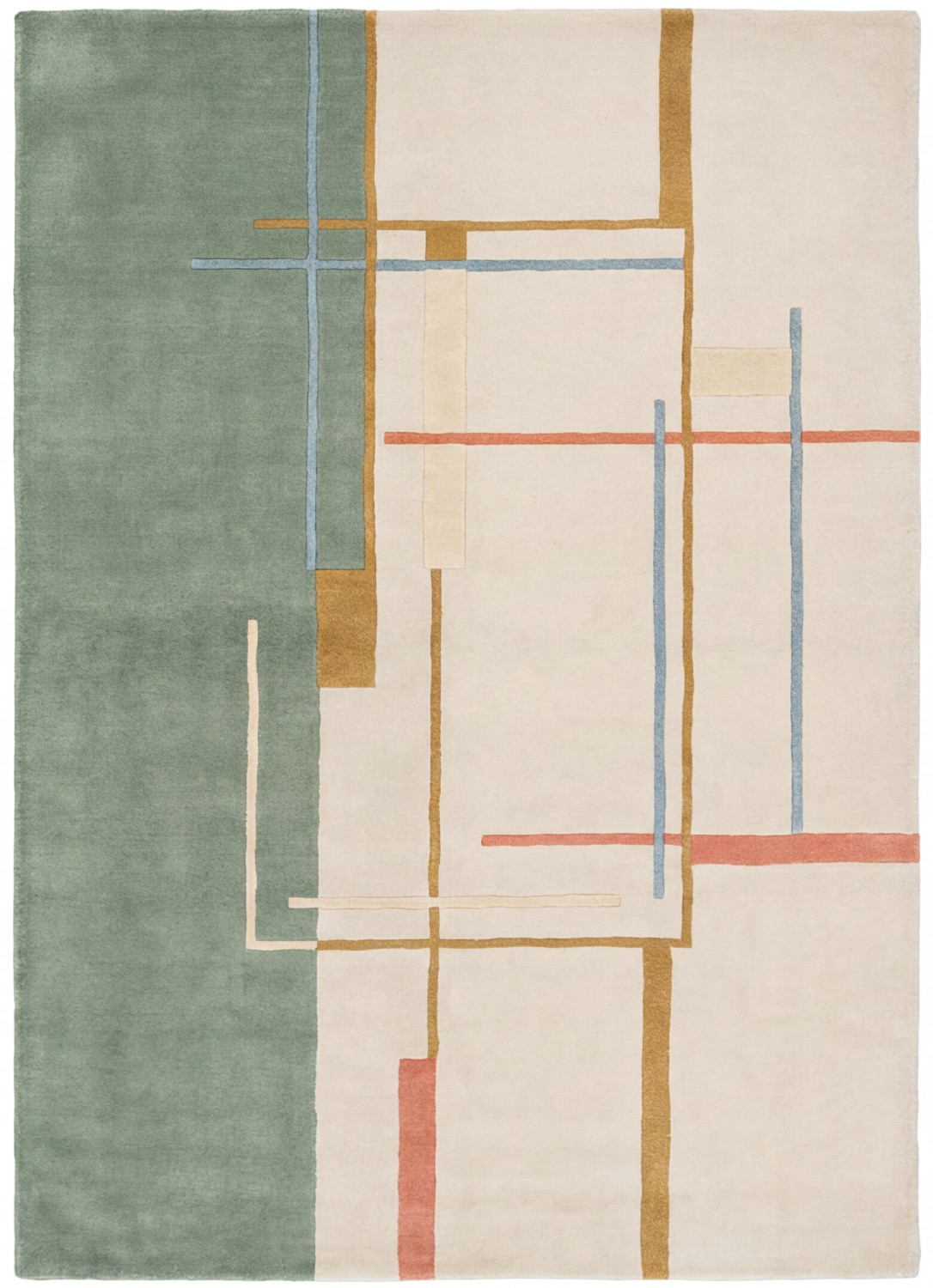 Linear Atlas Green Teppich