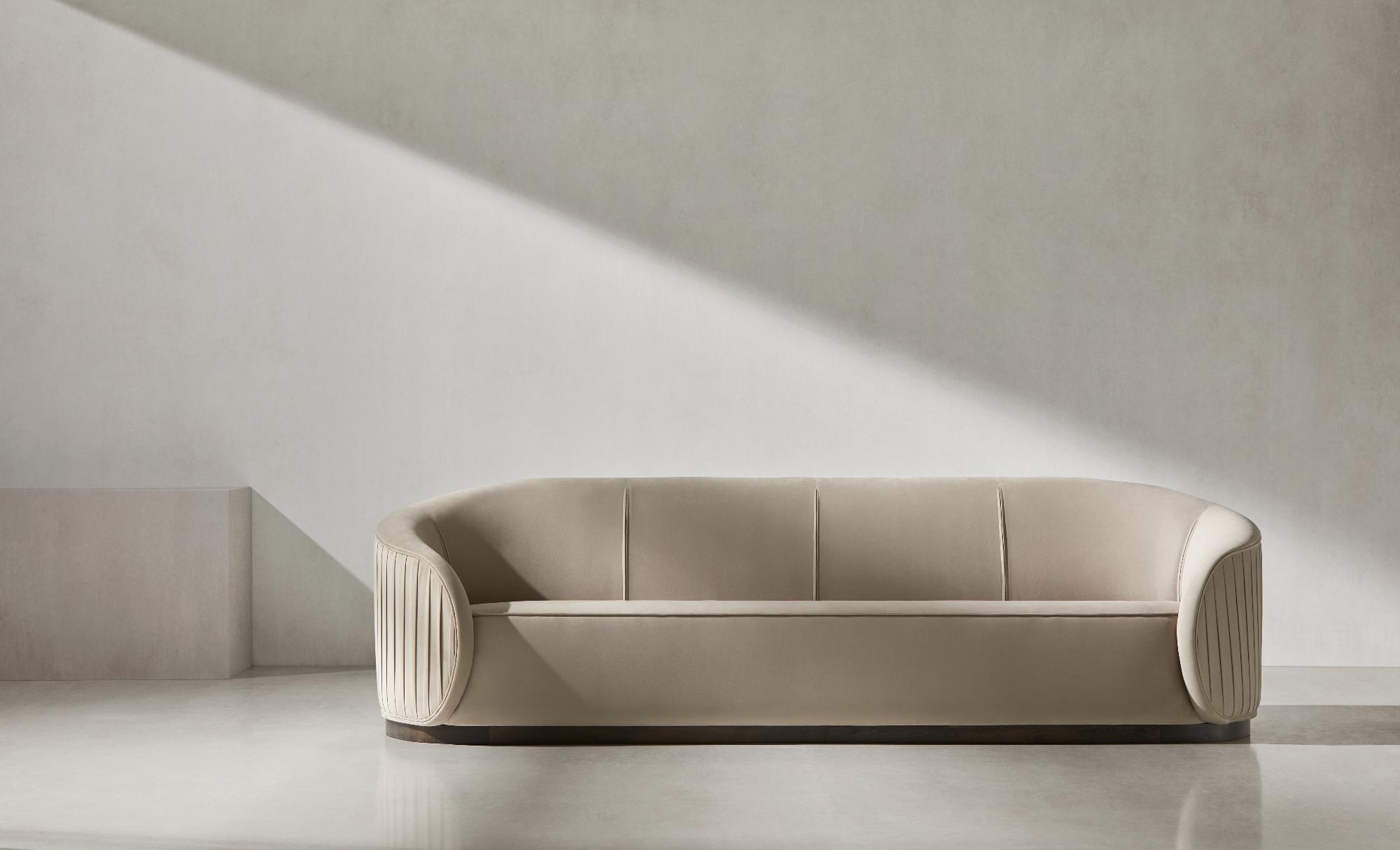 Abano Beiges Großes Sofa