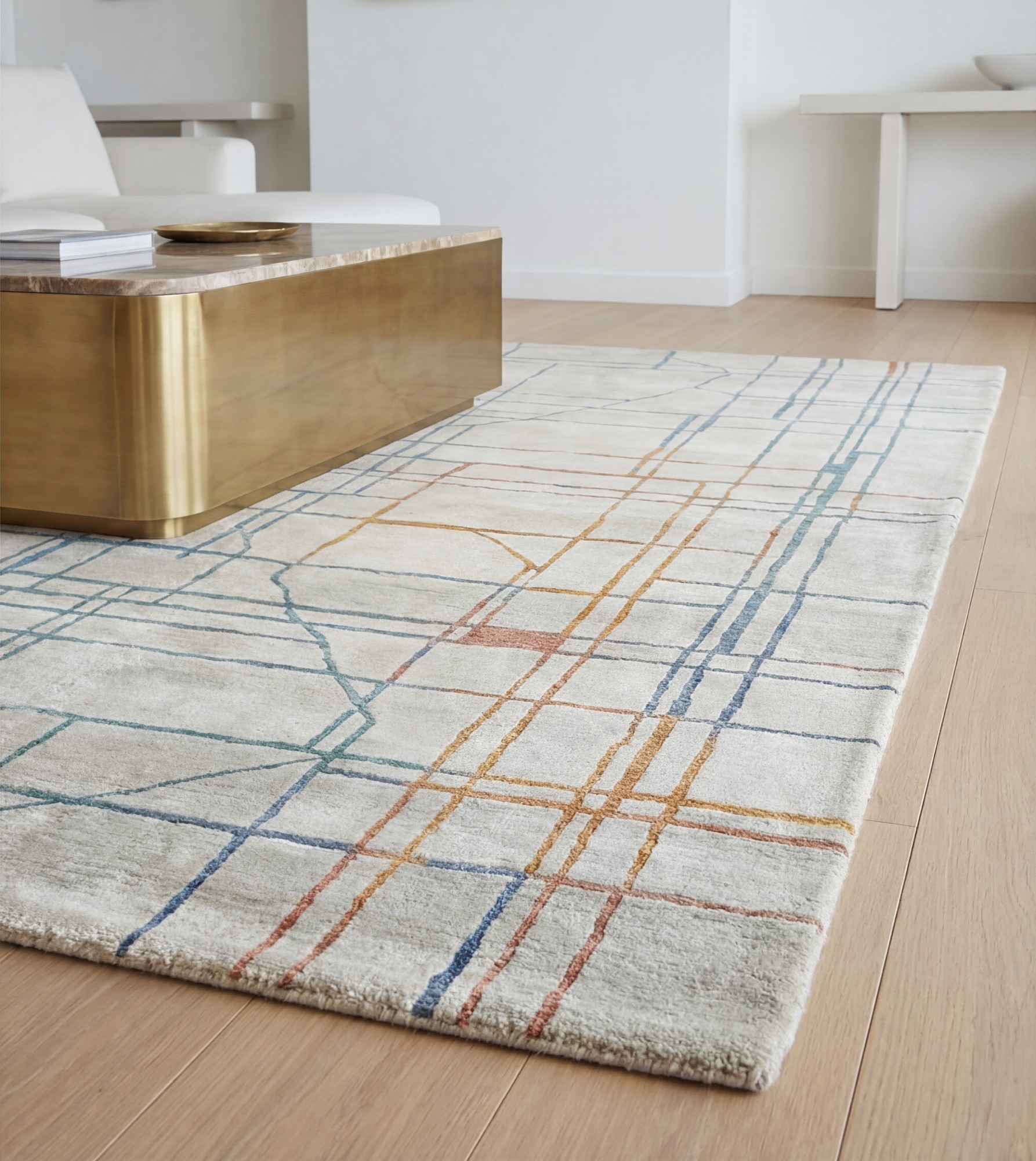 Linen Grid Teppich
