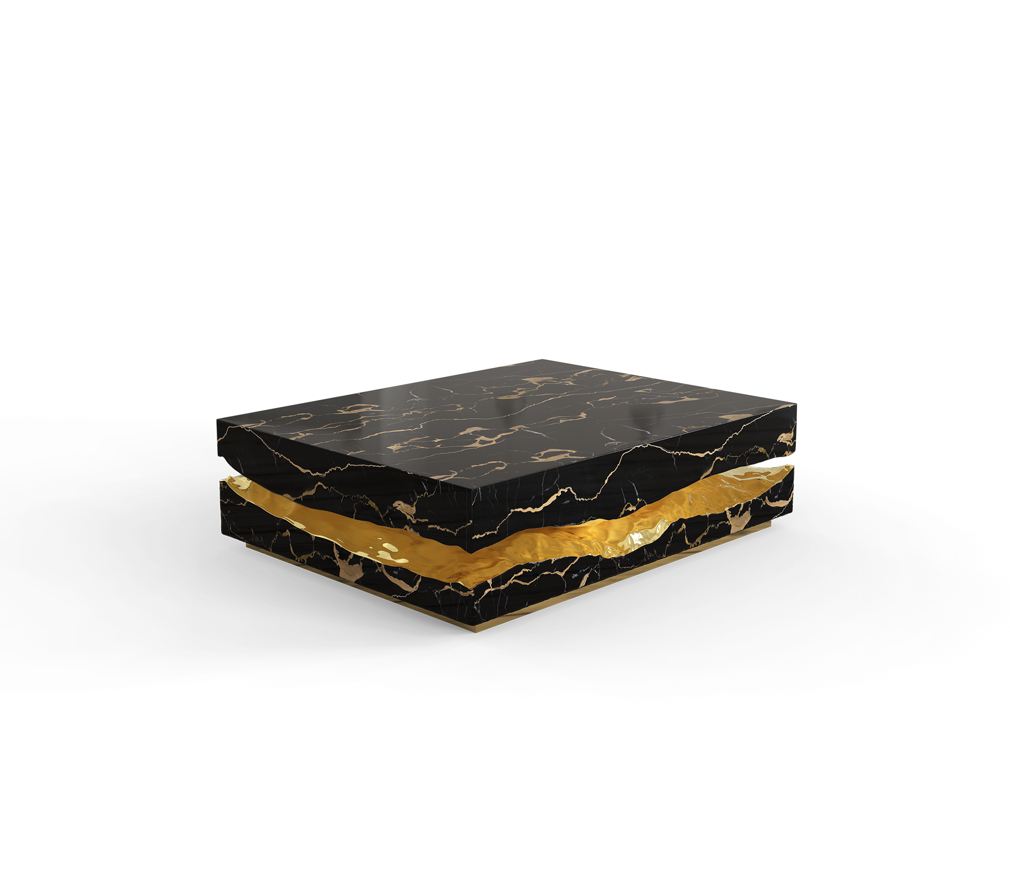 Boulder Portoro‑Marmor‑Tisch