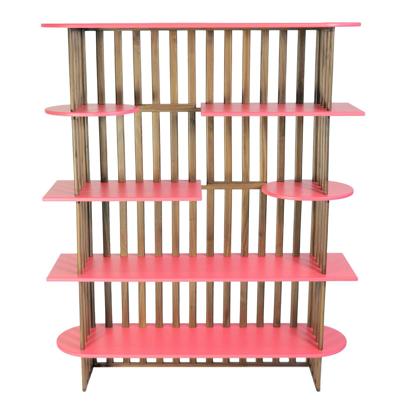 Rosa fünfstöckiges Bücherregal