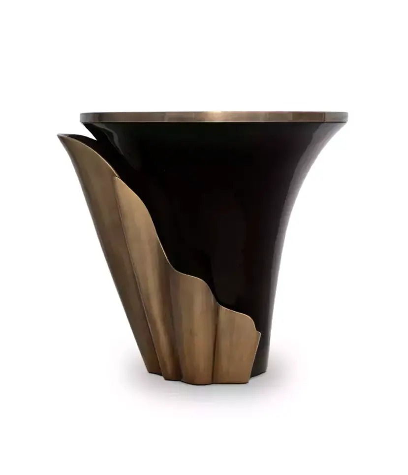 Solstice Gealterter Blattgold‑Beistelltisch