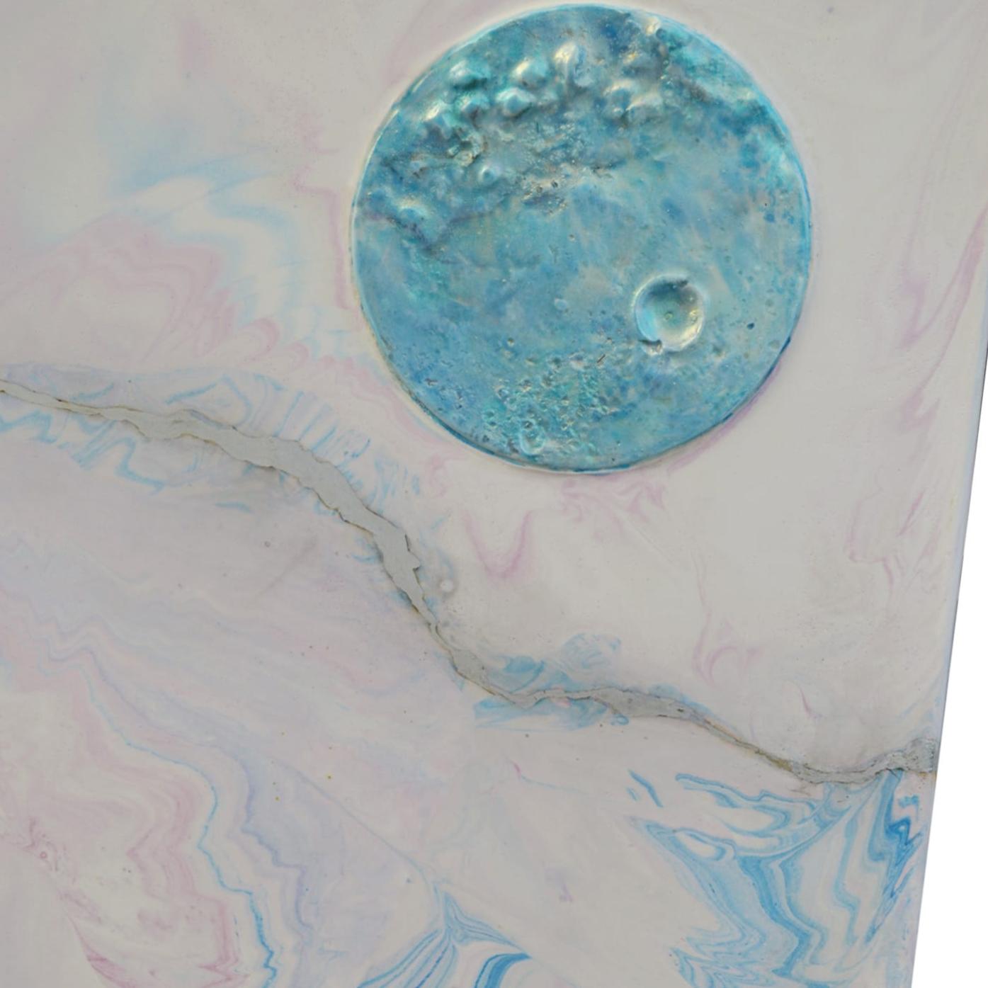 Blau-Rosa Beistelltisch
