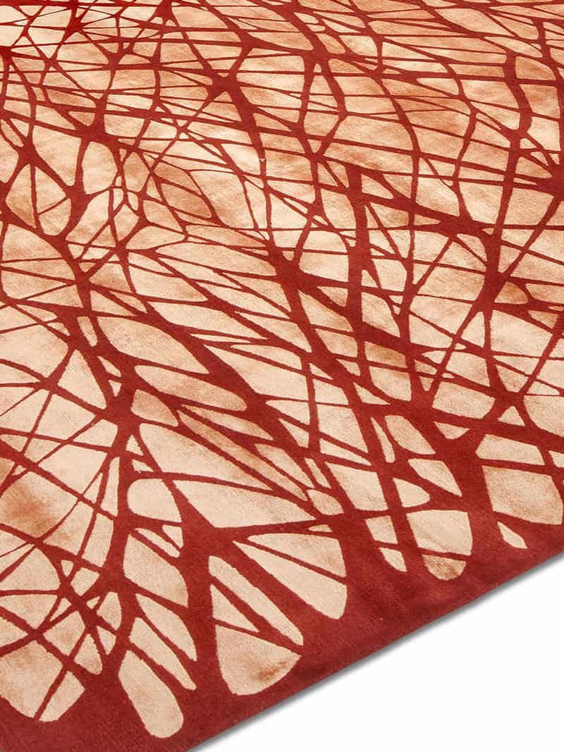 Dresden Copper Orange auf Braun Rot Teppich | Größe: 183 x 274 cm