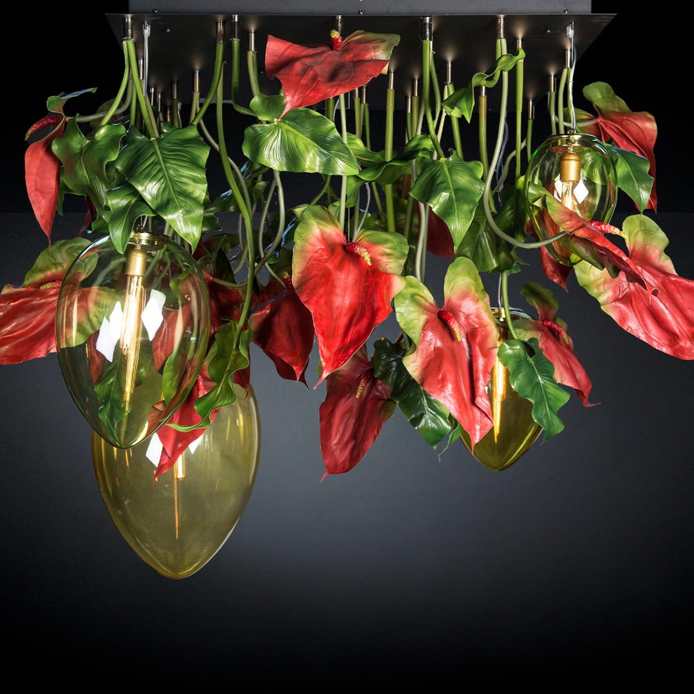 Anthurium Dark Kronleuchter