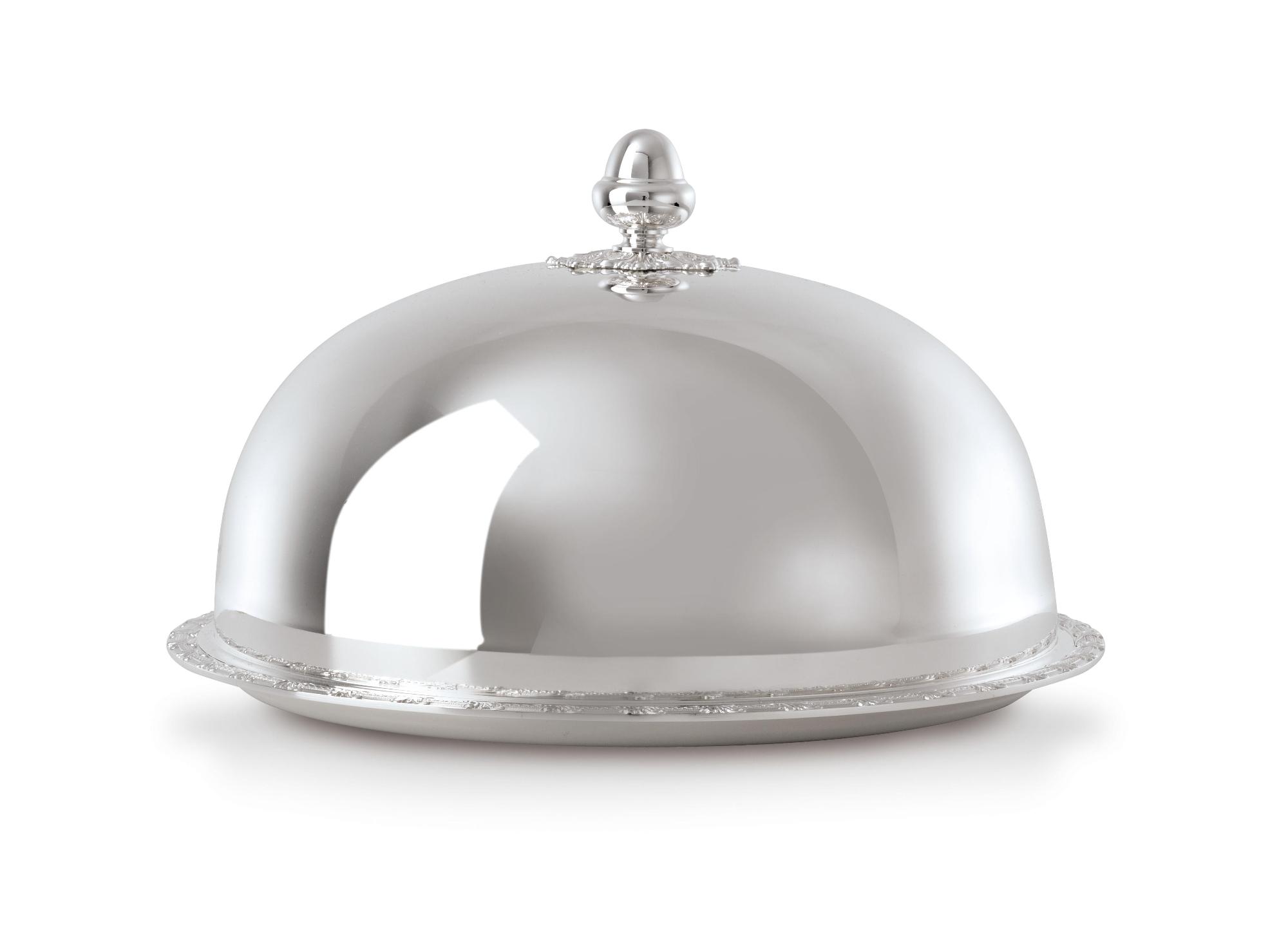 Royal silberne Servierplatte mit Deckel | Dimensions: Ø 30 cm