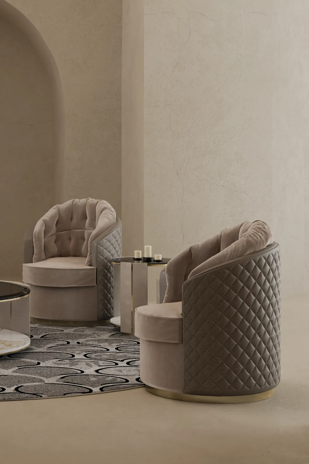 Luxe Drehbarer Sessel - 8