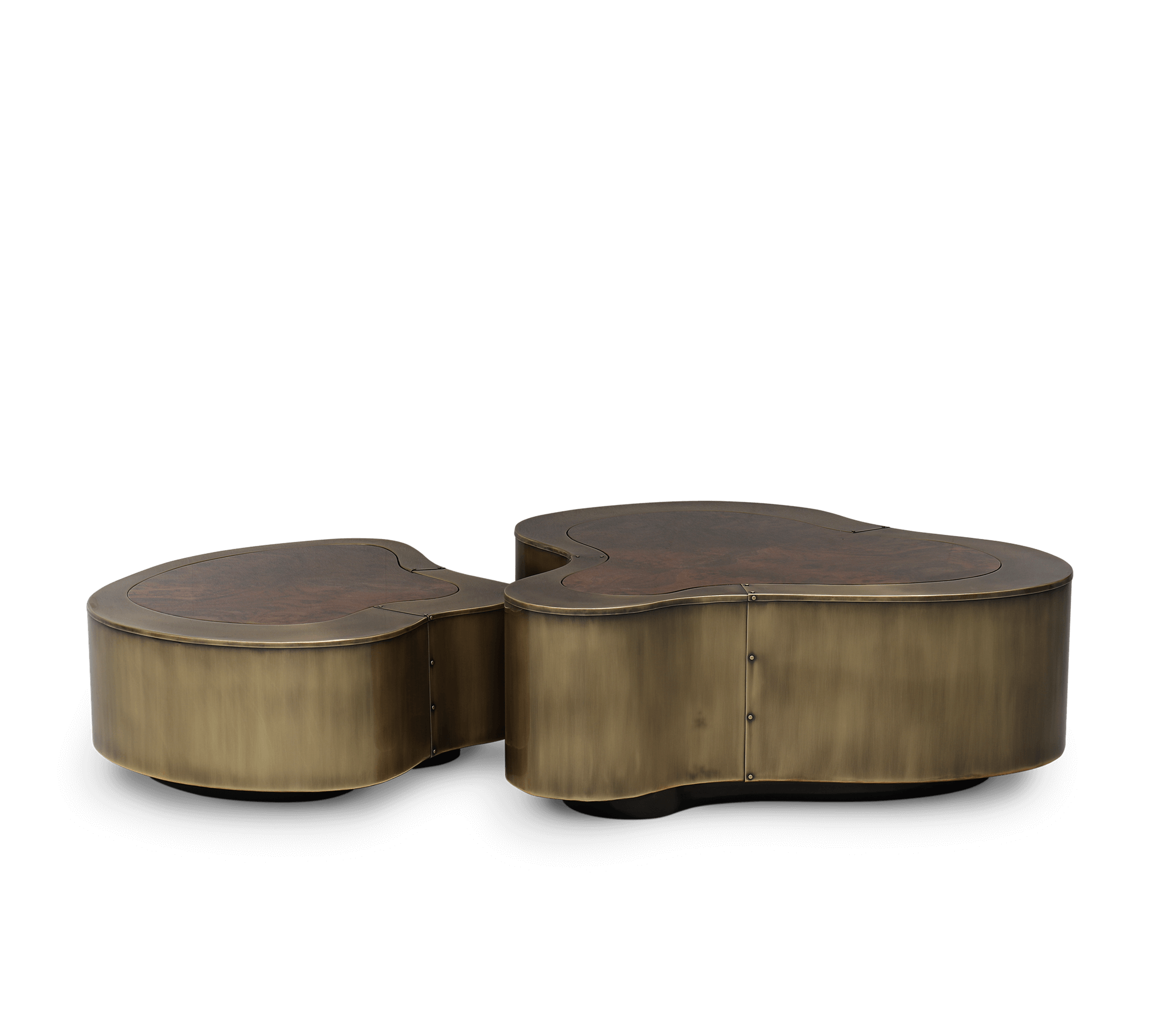 Crest Patina & Walnuss Couchtisch‑Set