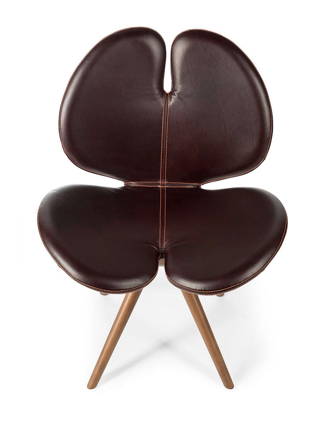 Pansè Wool and Leather Chair