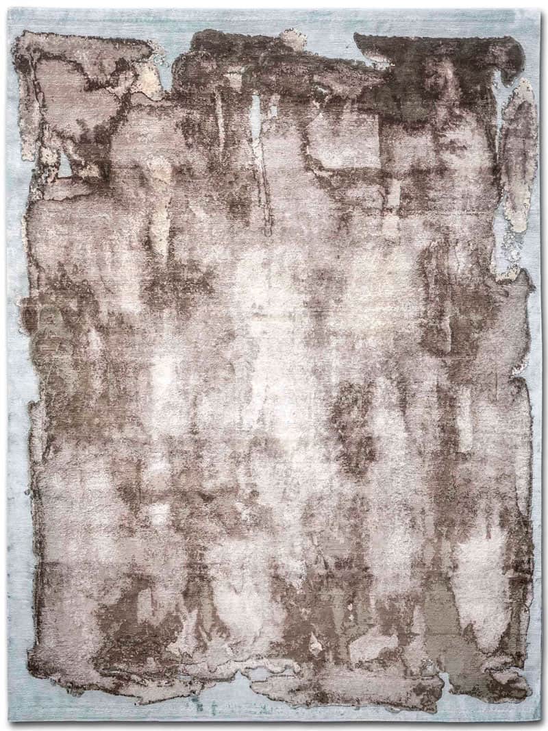 Mono Soft Brown auf Sanftem Hellblau Teppich