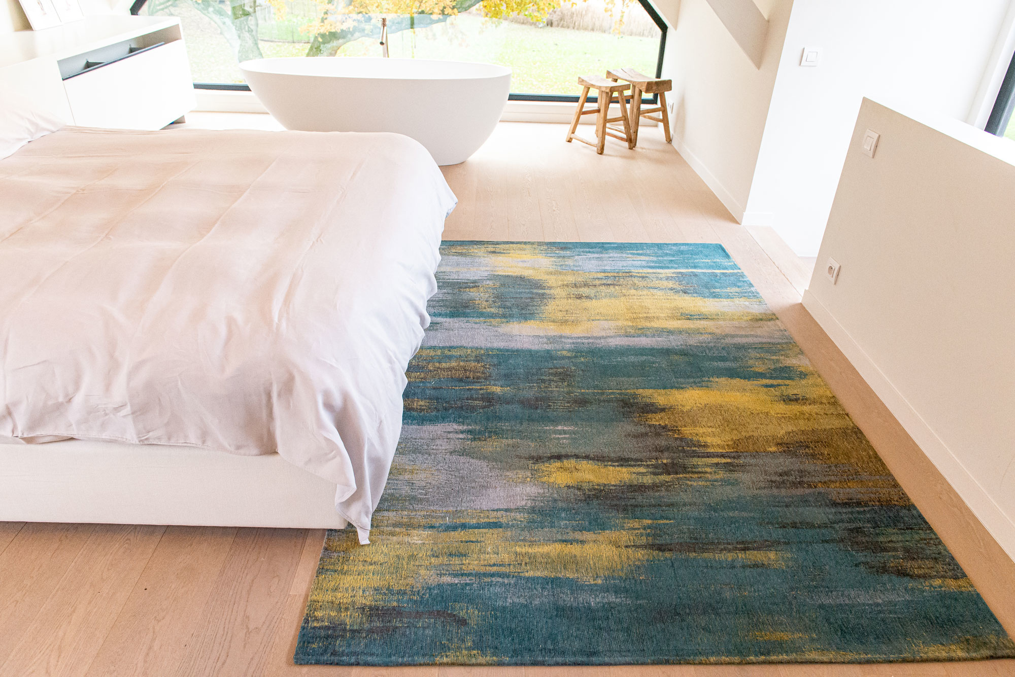 Nymphea Blue Teppich | Größe: 200 x 280 cm