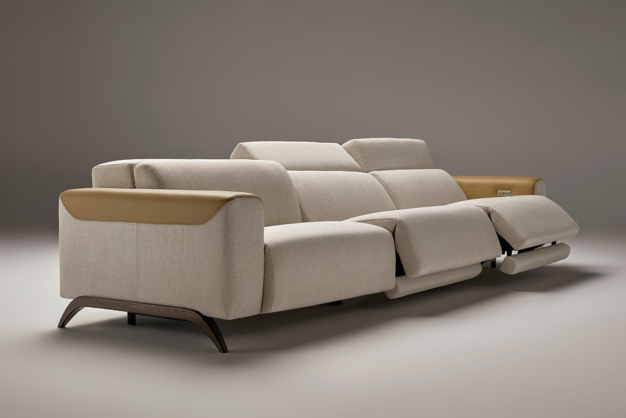 Atlanta Graues 3-Sitzer Relaxsofa