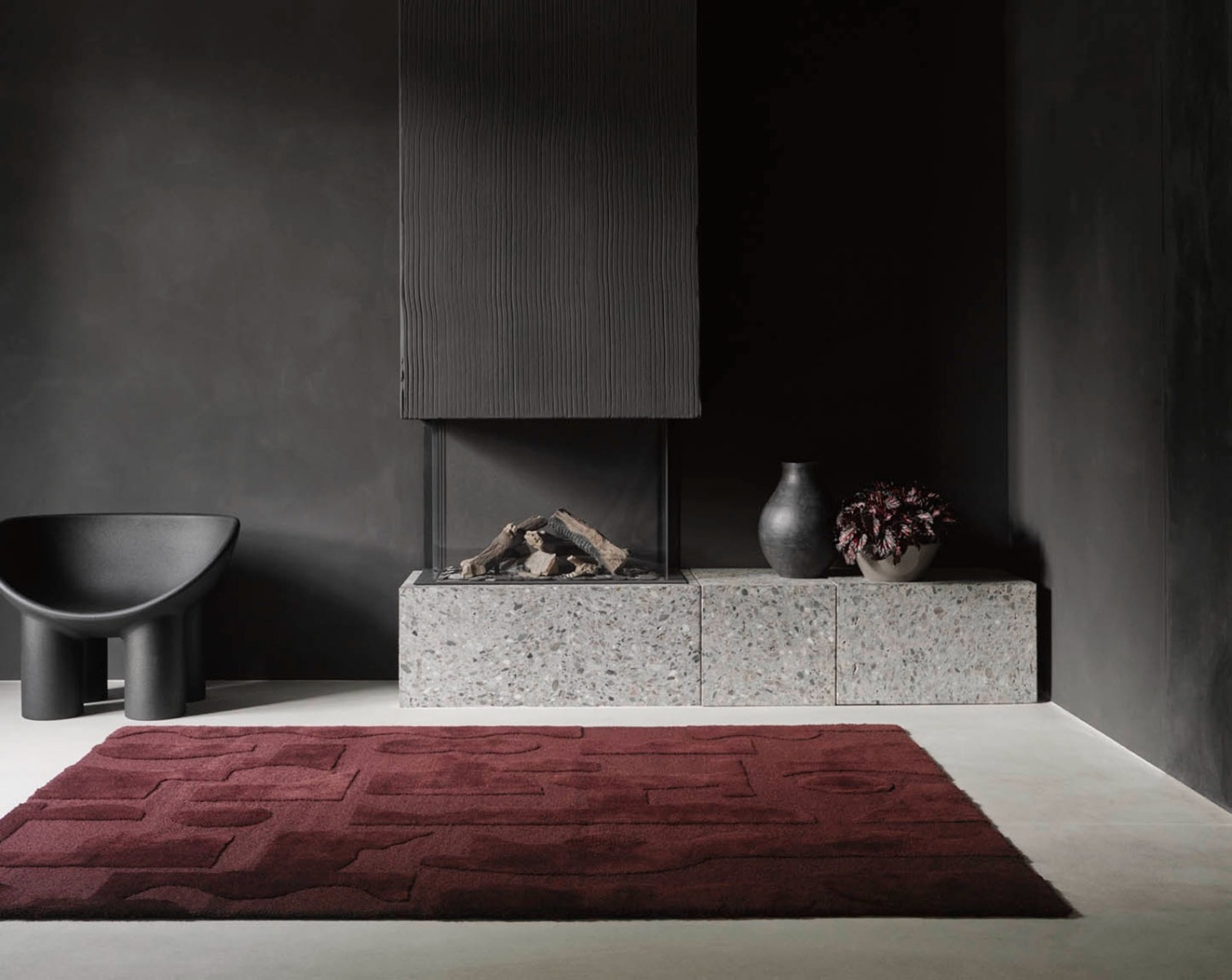 Mural Modest Burgundy 121100 Teppich | Größe: 140 x 200 cm