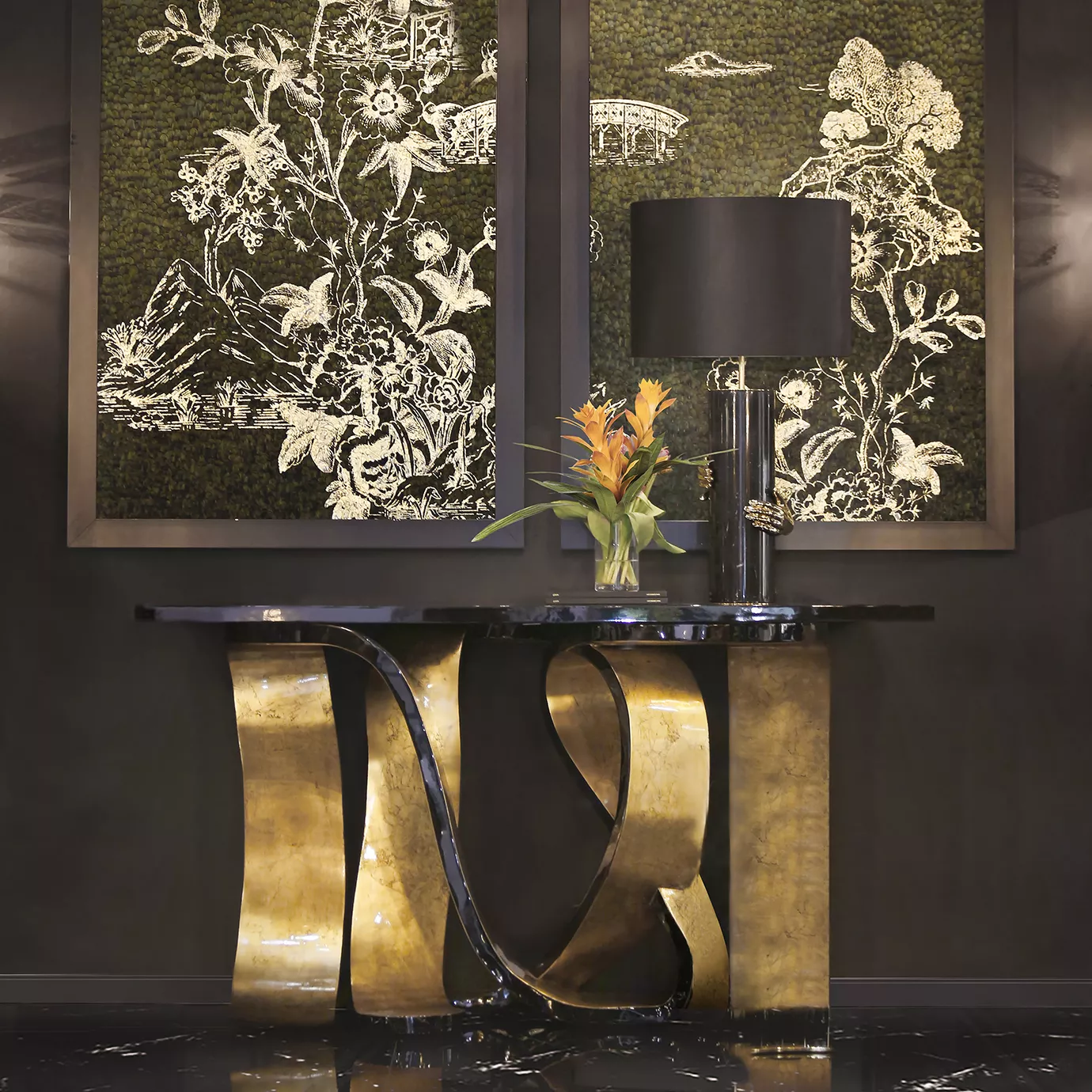 Ribbon Blattgold‑Konsole