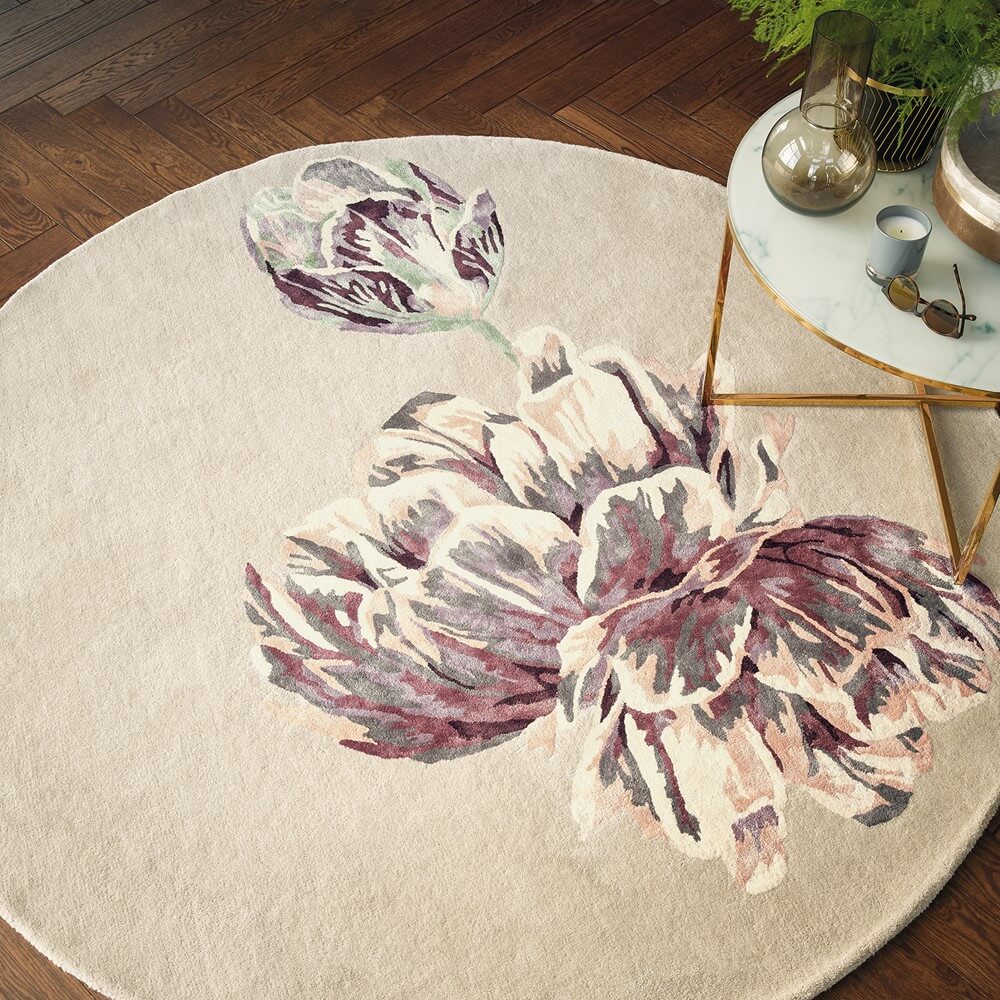 Tranquility Beige 56001 Runder Teppich | Größe: Ø 200 cm