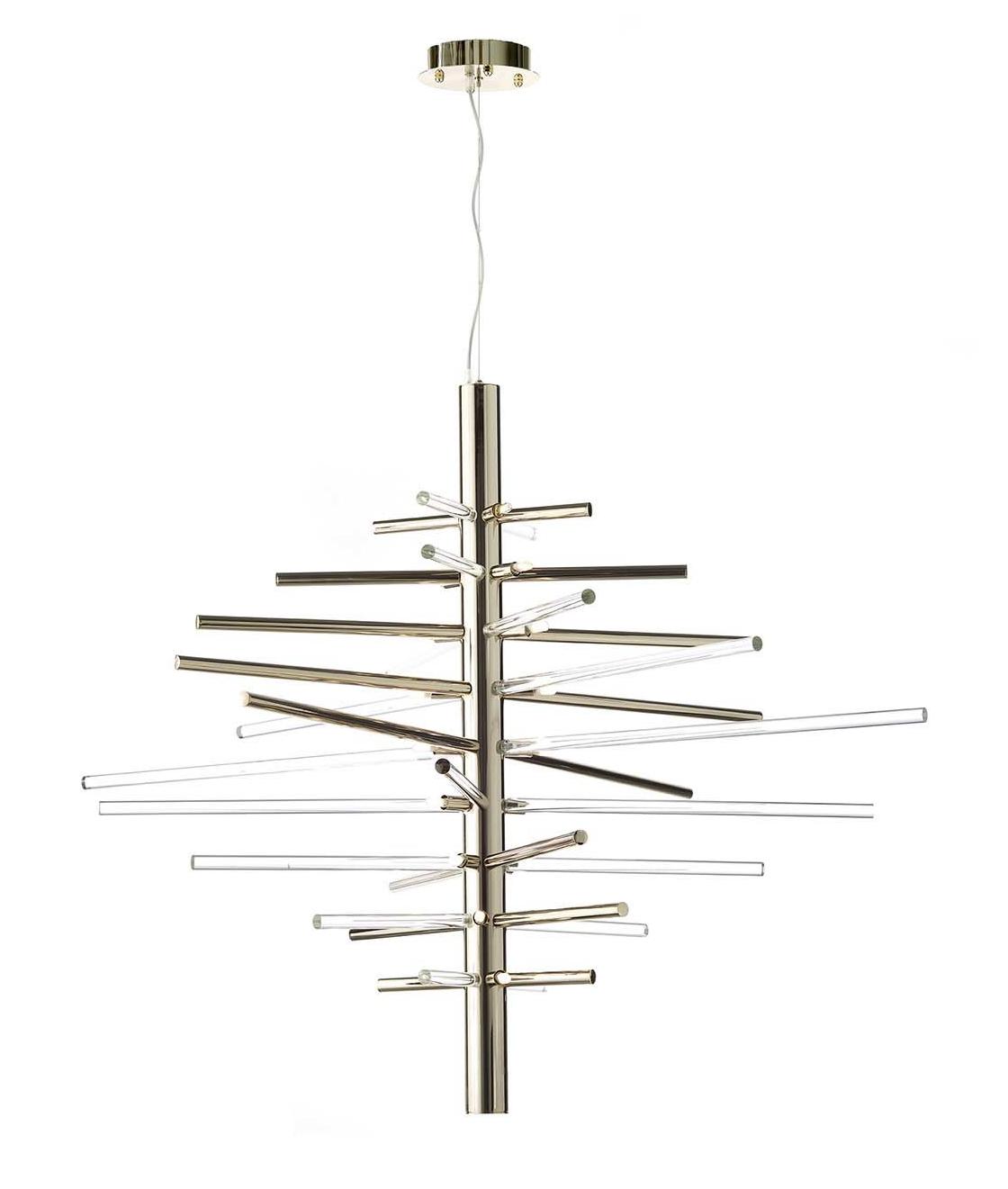 Twist Gold Glas-Kronleuchter