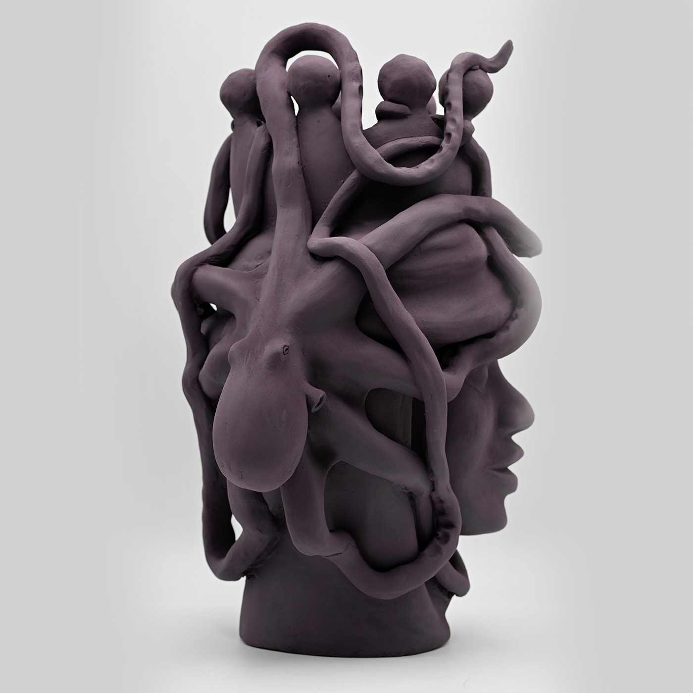 Maure‑Kopf braun handgefertigte Skulptur