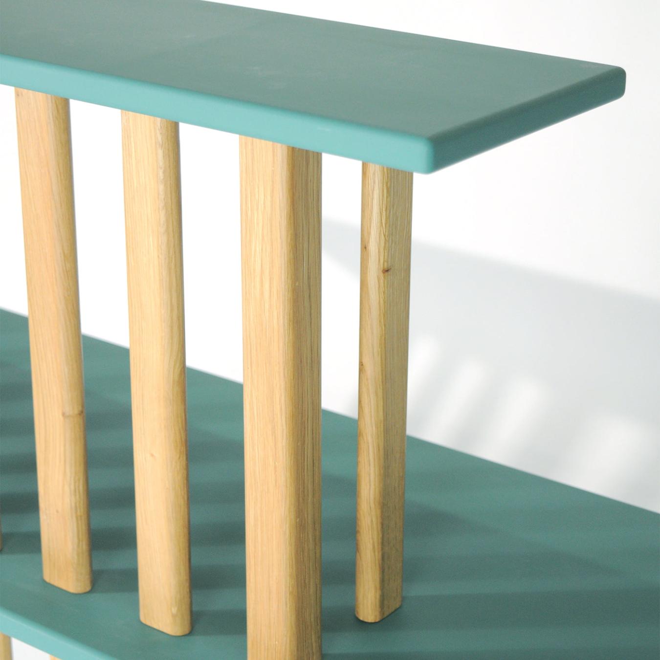 Grüner zweistöckiger Konsolentisch