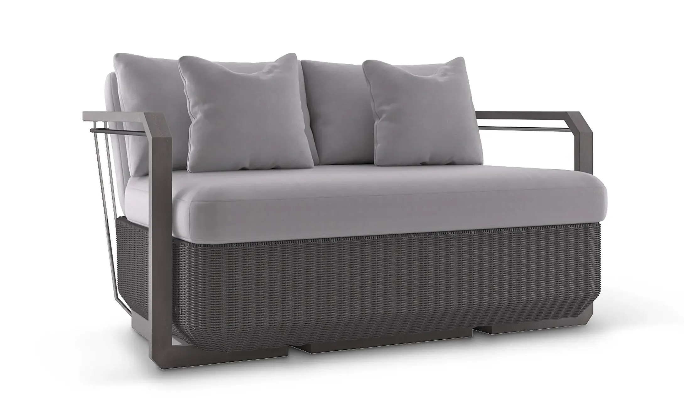 Heritage graues Zweisitzer‑Sofa