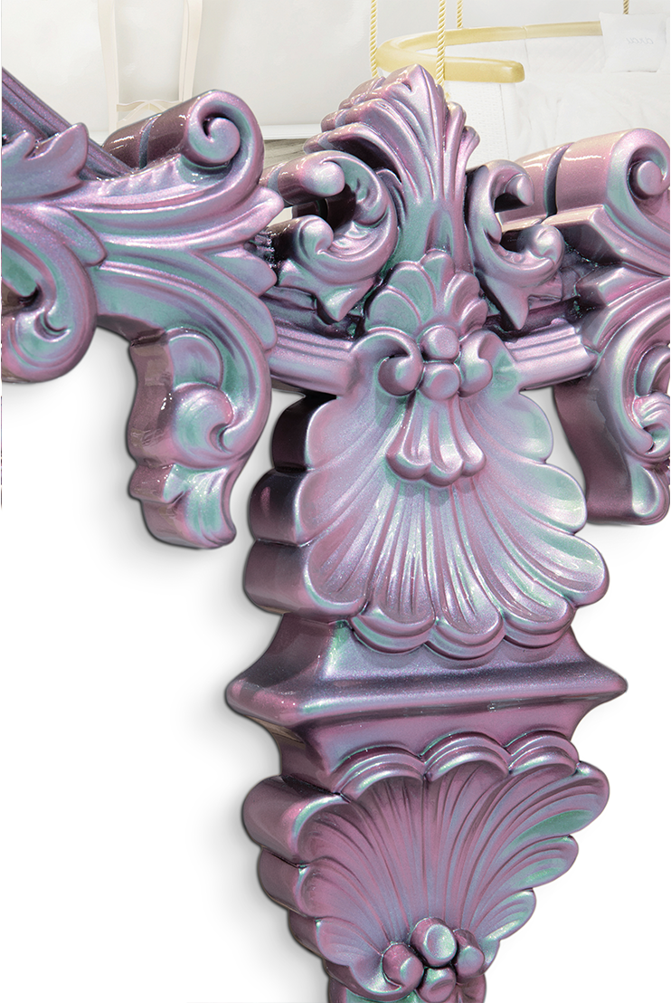 Mystic Chameleon Rosa Wandspiegel