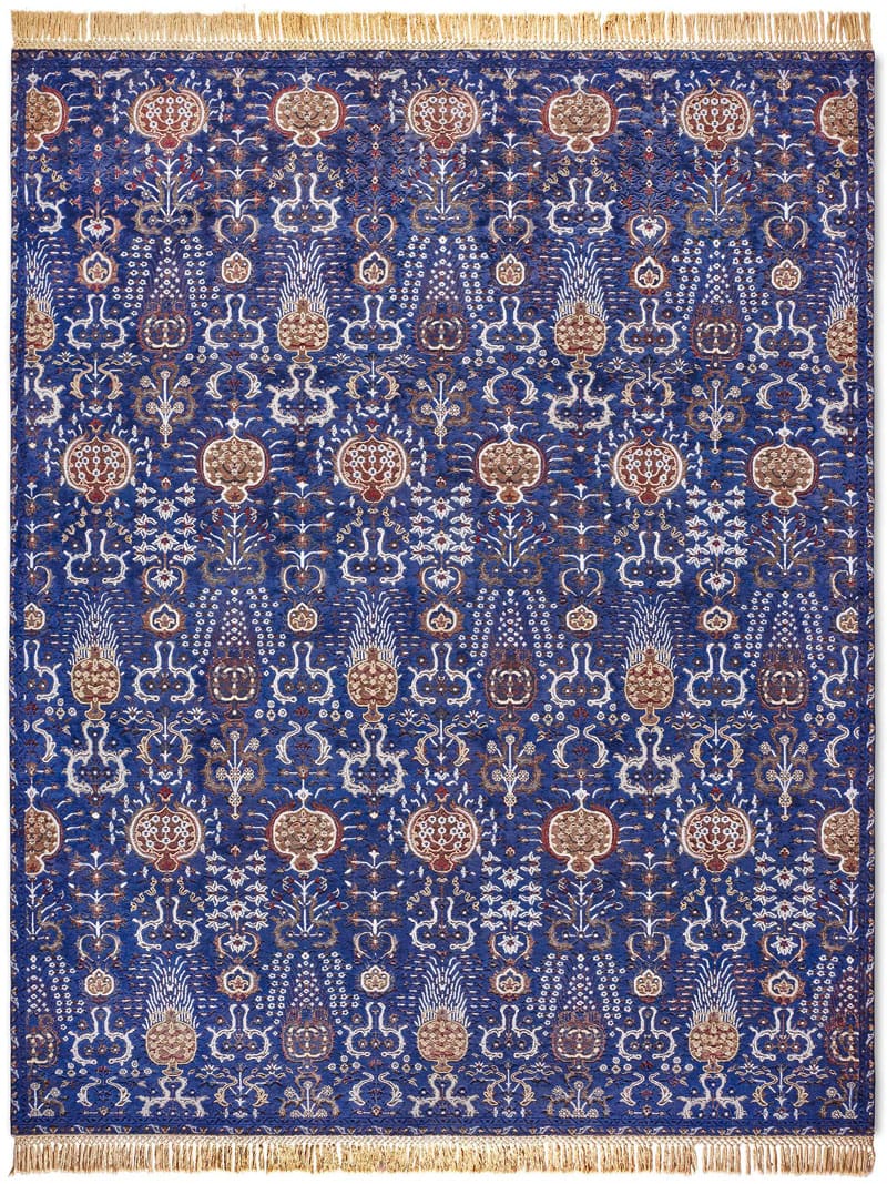 Isfahan Reverse Original auf Midnight Blue Teppich | Größe: 300 x 400 cm
