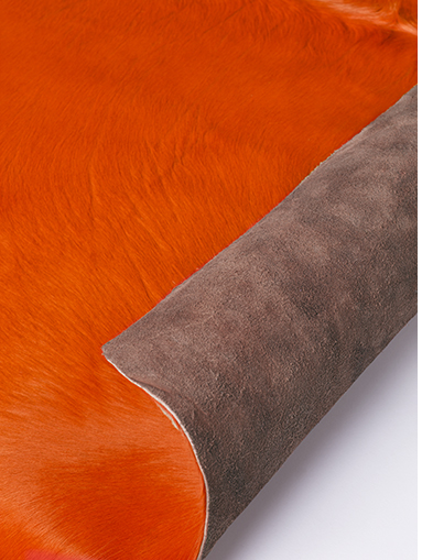 Orange Natur Kuhfell | Größe: 200 x 240 cm