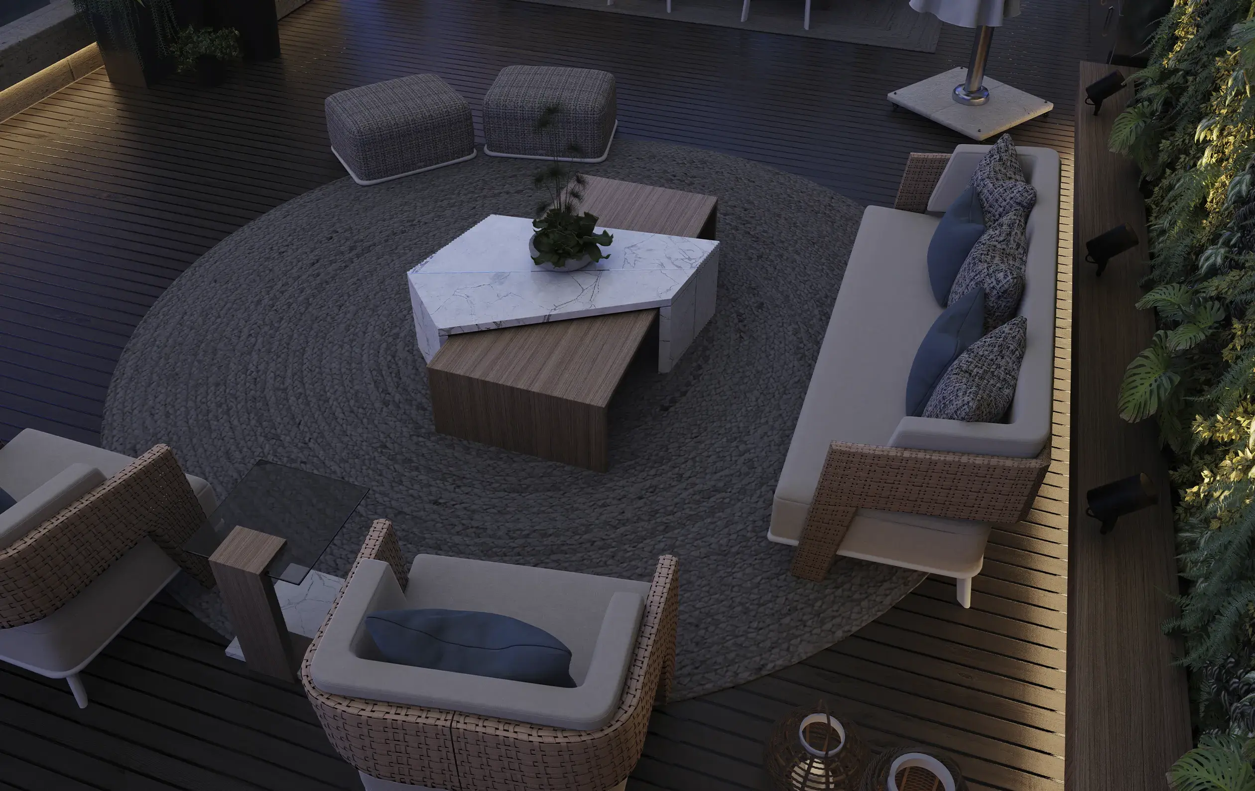 Monarch Garten‑Couchtisch - 4