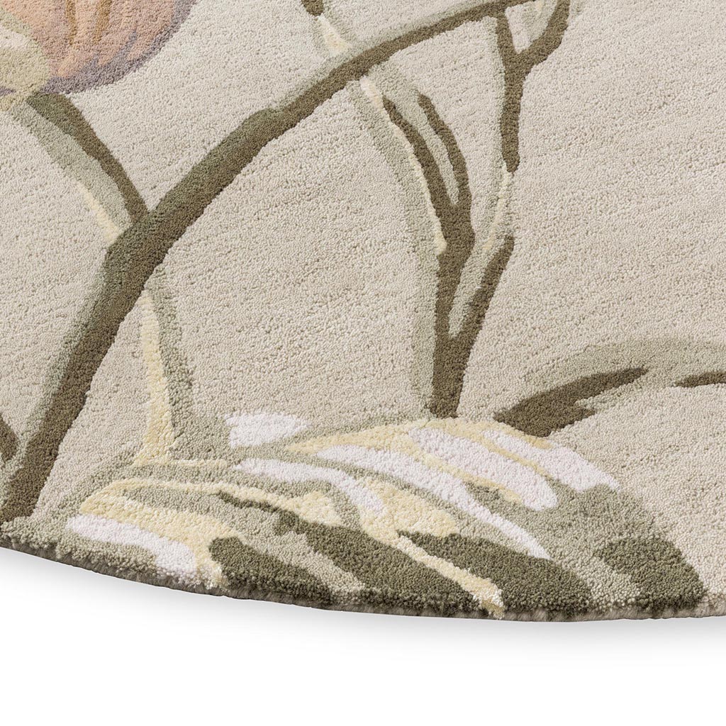 Gosford Natural/Sage Green Round Teppich | Größe: Ø 200 cm