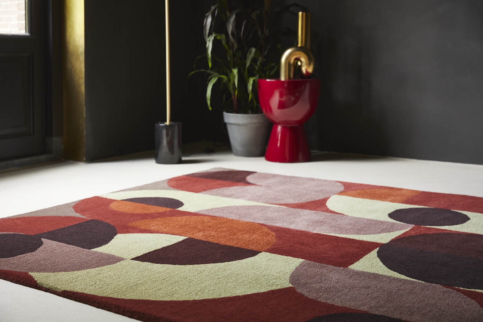 Decor Cosmo Red Pale Green 95203 Teppich | Größe: 160 x 230 cm