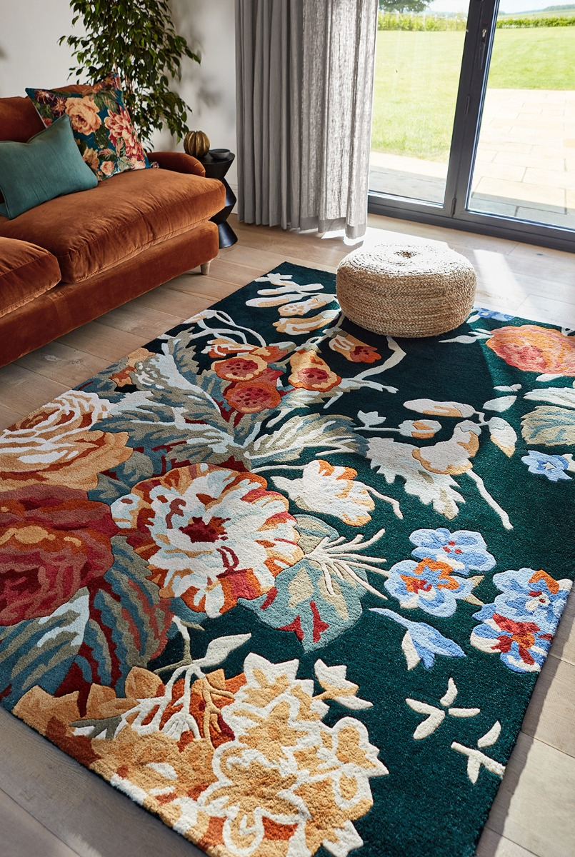 Stapleton Park Navy/Burnt Orange 45318 Teppich | Größe: 200 x 280 cm