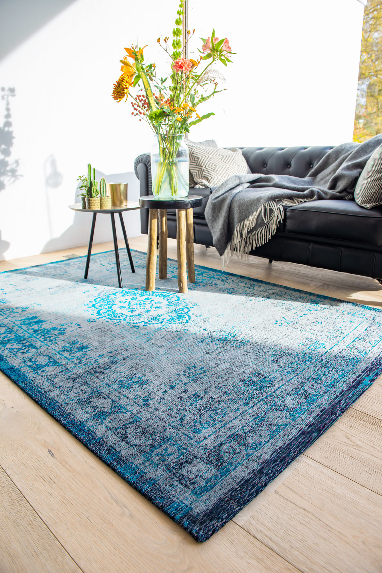 8255 Grey Turquoise Teppich | Größe: 80 x 150 cm
