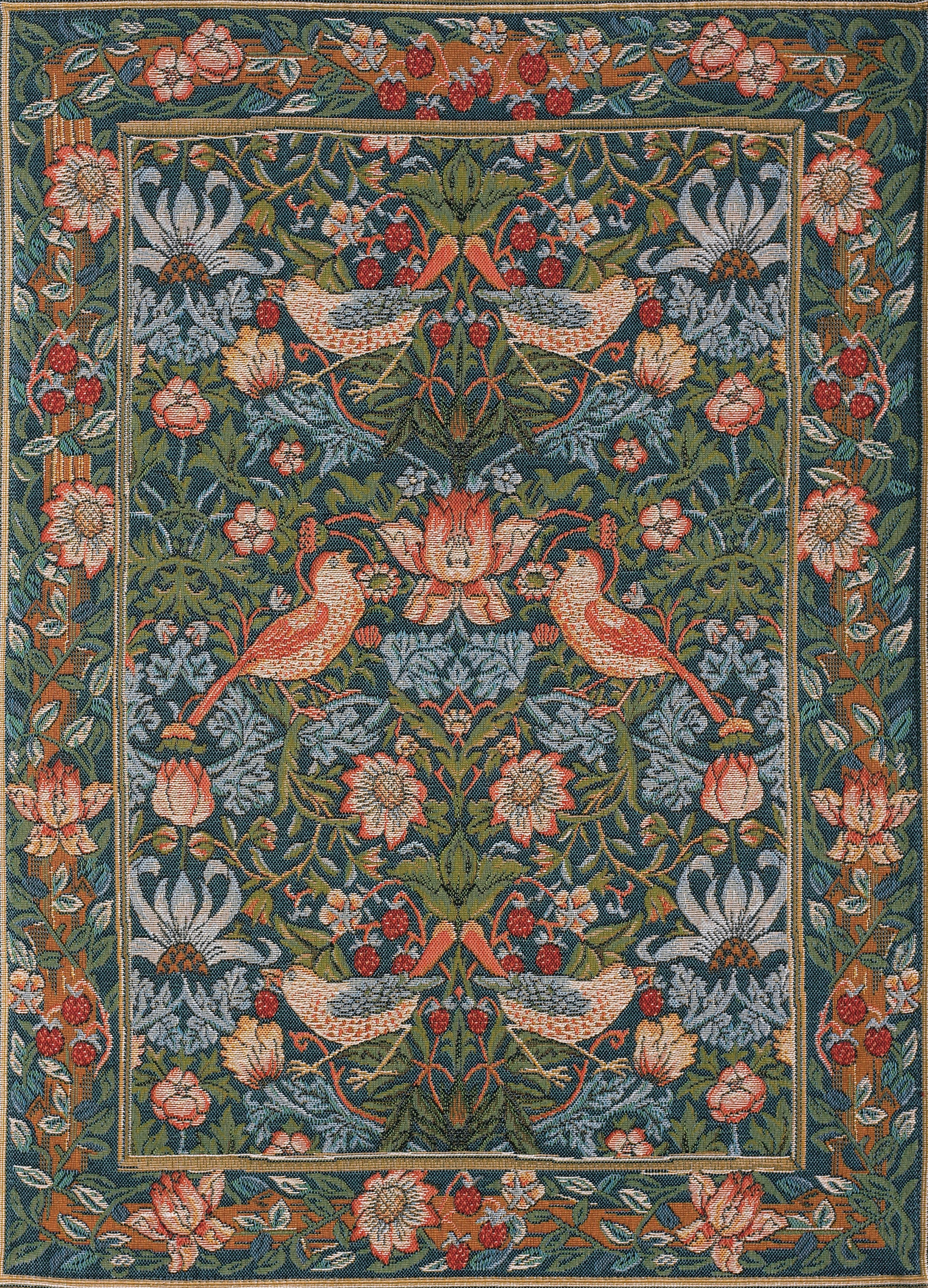 Erdbeerdiebin, W. Morris Wandteppich | Größe: 50 x 67 cm