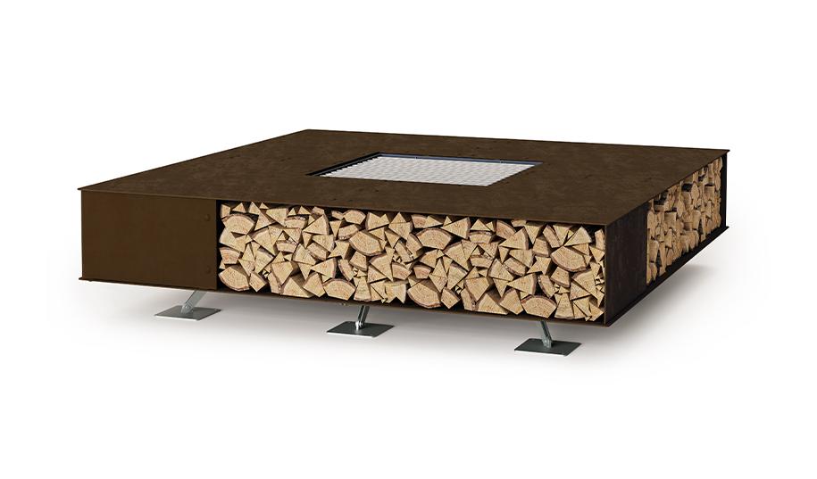 Toast Feuerstelle | Fertigstellung: Vintage Brown | Dimensions: 160 × 160 cm