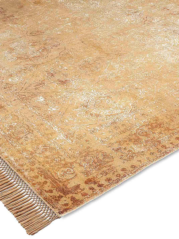 ZeroPile Ex Tiefviolett auf Beige‑Mix Teppich | Größe: 140 x 210 cm