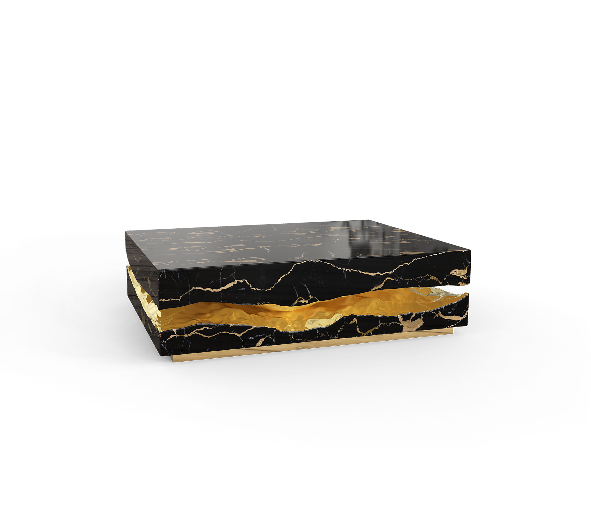 Boulder Portoro‑Marmor‑Tisch