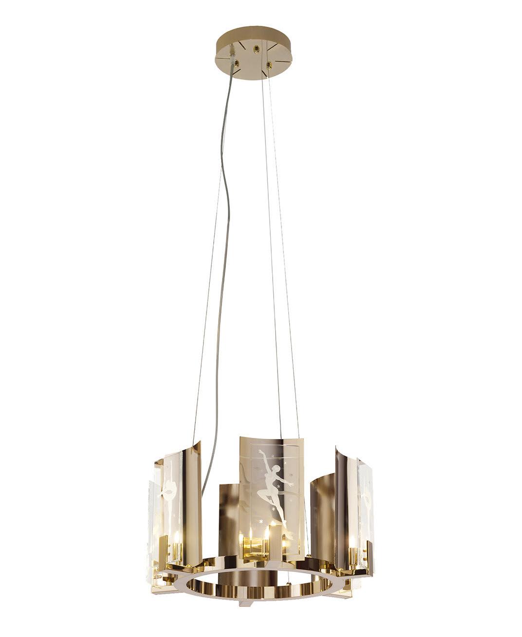 Soft Gold Runder Kronleuchter