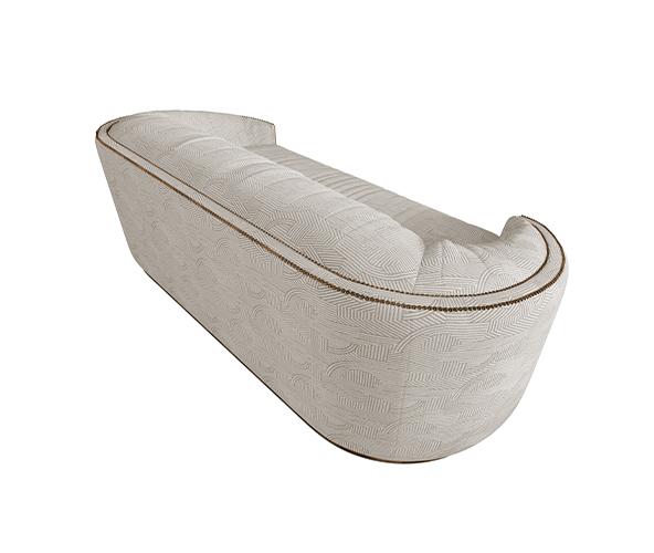 Premium Comfort Beiges Geschwungenes Sofa