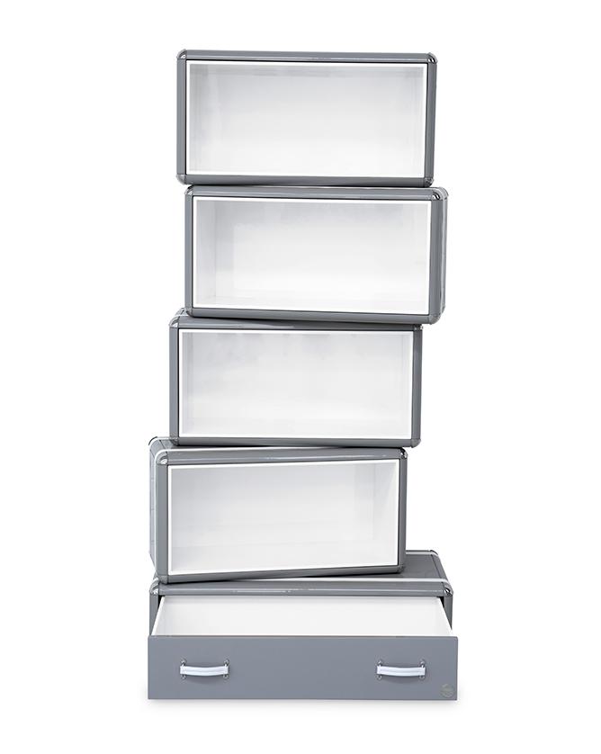 Skyline Tower graues Bücherregal