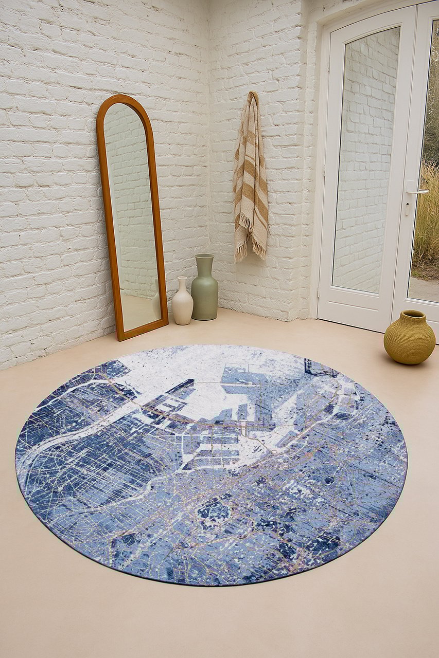 Conductive Blue 9314 Runder Teppich | Größe: Ø 240 cm