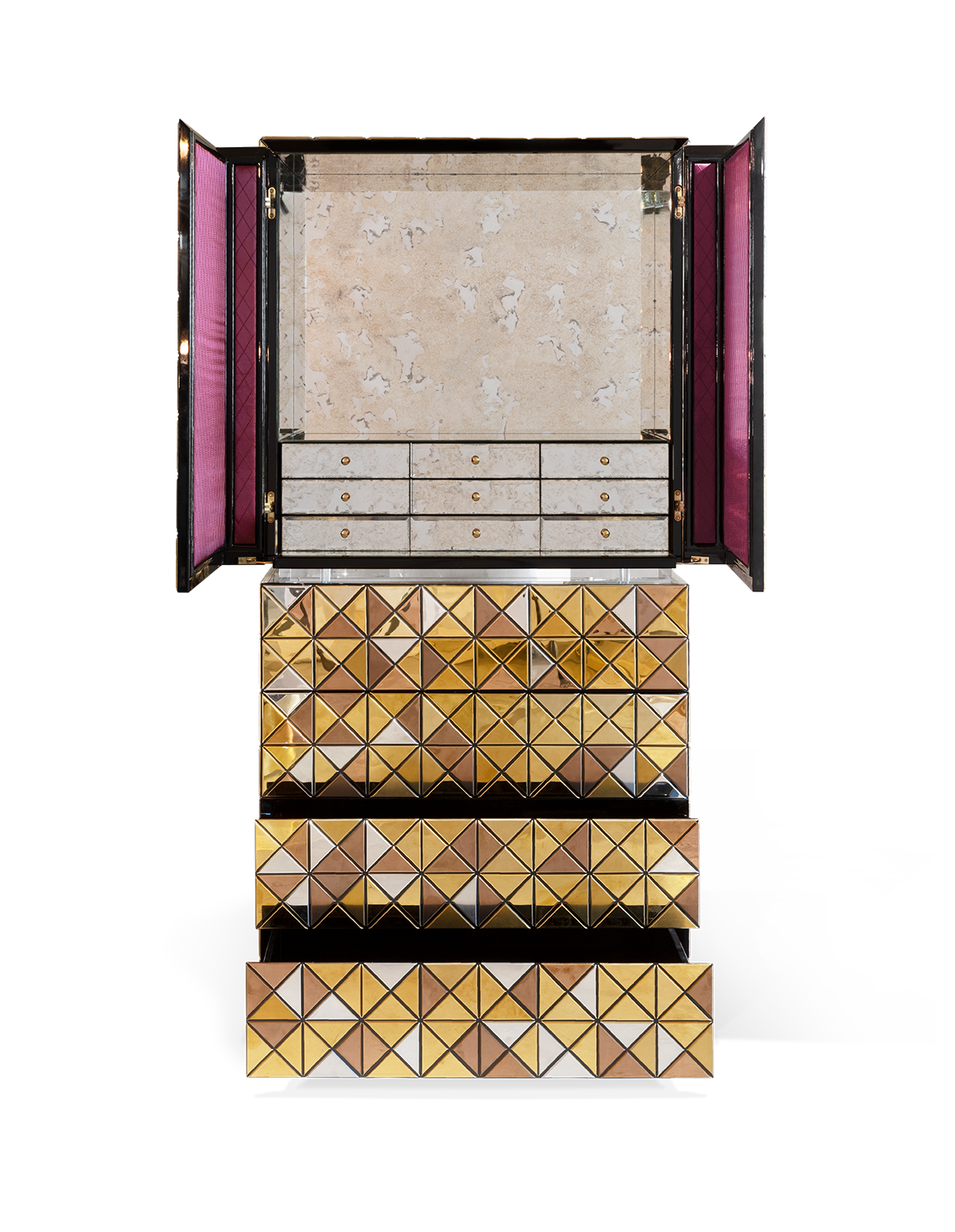 Mosaic II Gold‑Schrank