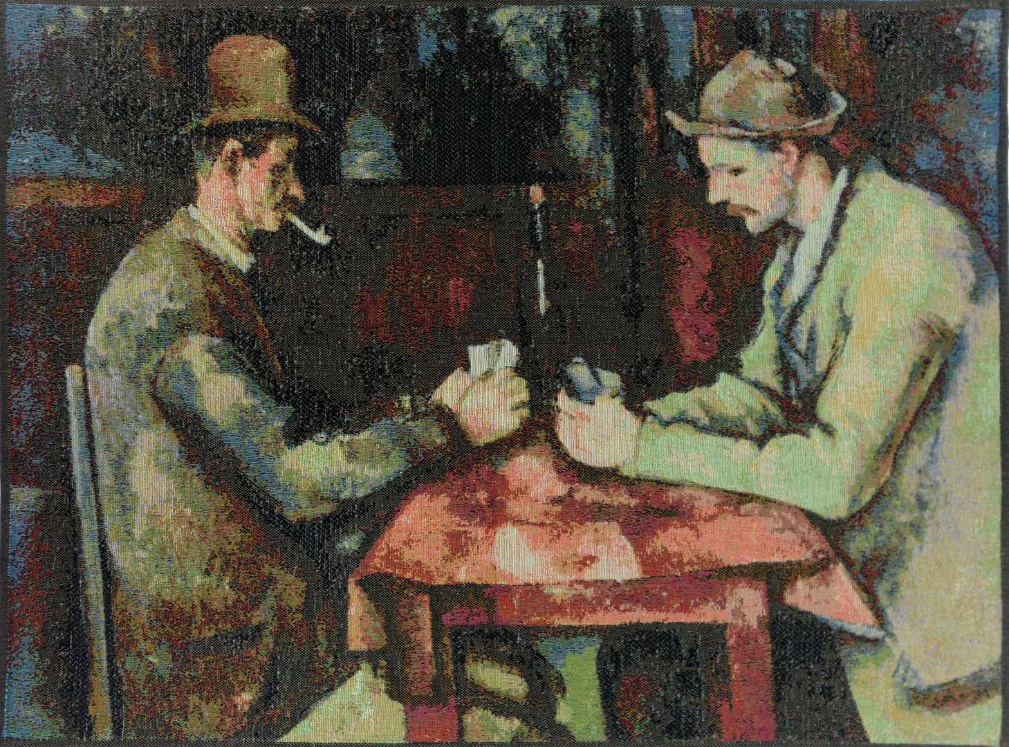 Die Kartenspieler, Cézanne Wandteppich | Größe: 50 x 67 cm