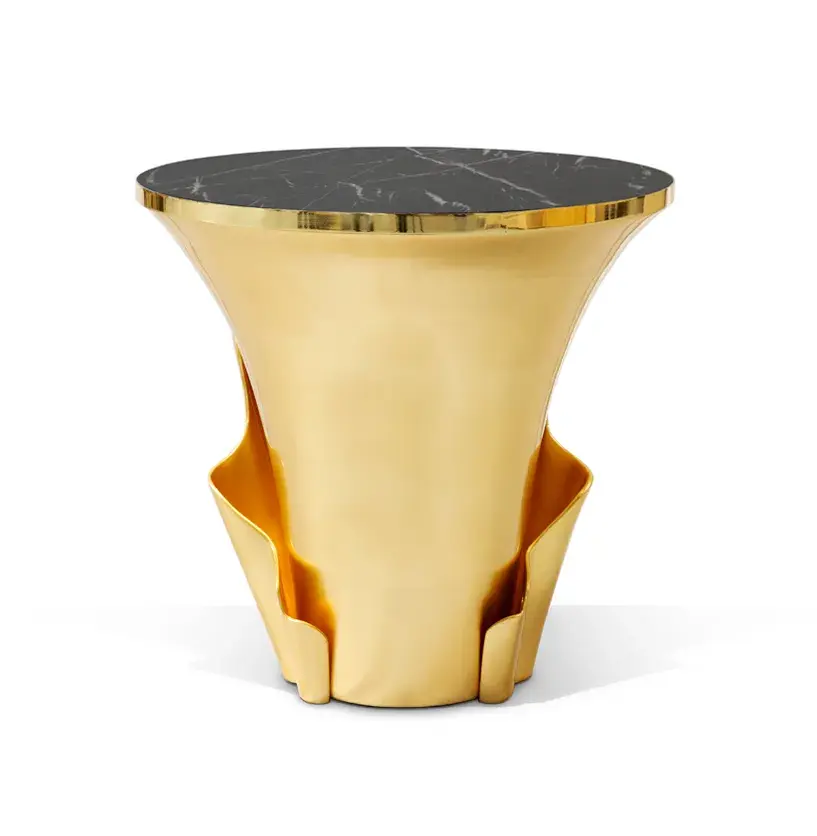 Solstice Blattgold‑Beistelltisch