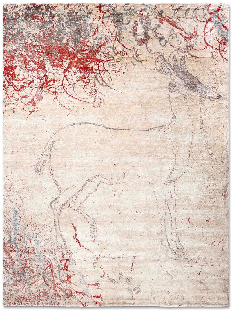 Antelope Blue on Copper Pink Teppich | Größe: 183 x 274 cm