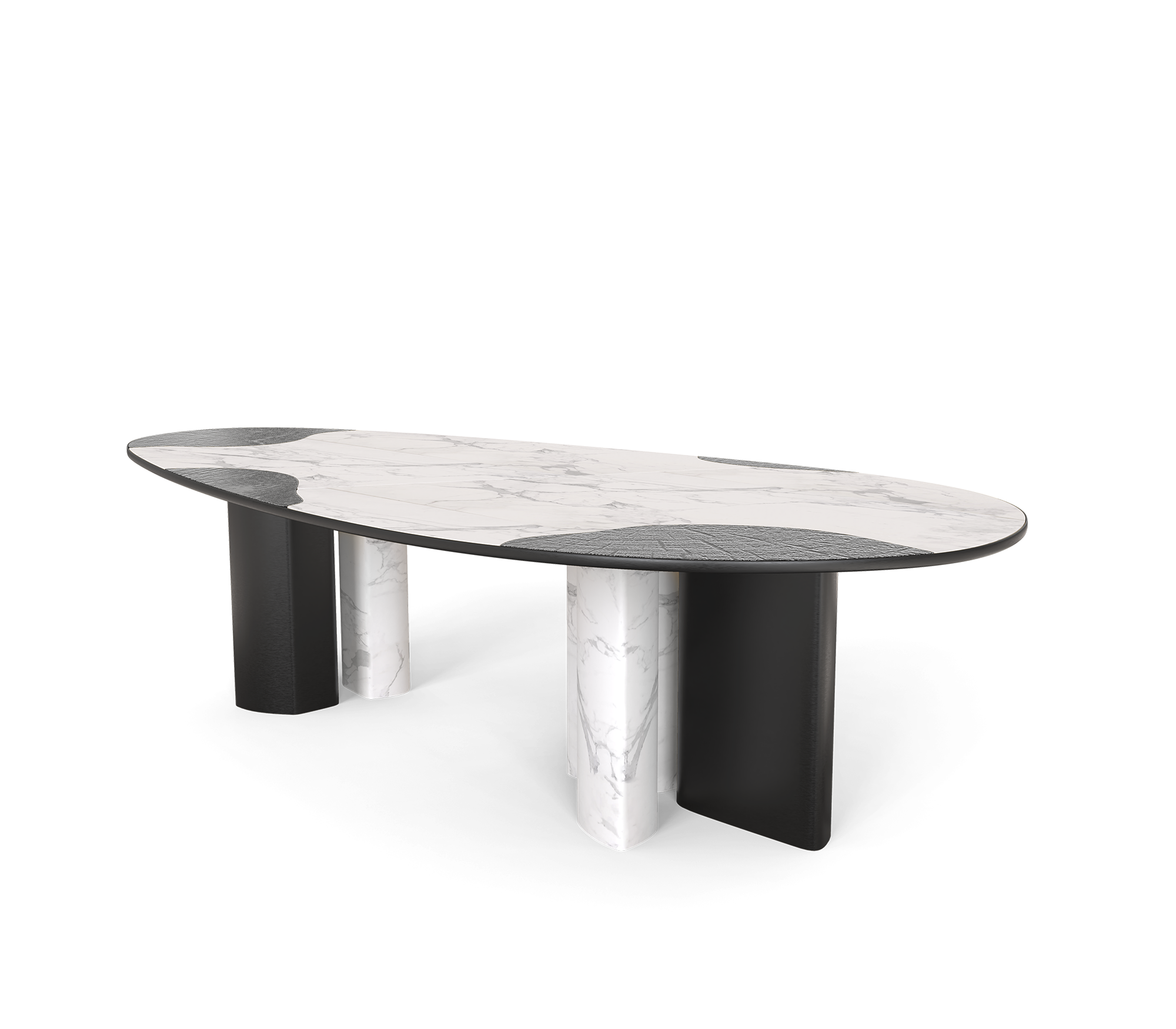 Athena Carrara Marmor & Onyx Esstisch