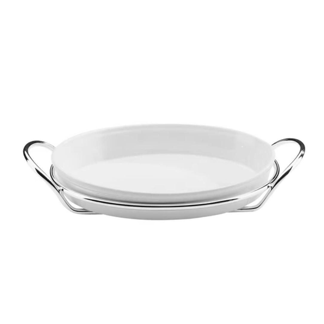 Grand Gourmet versilbertes ovales Tablett | Dimensions: 39 × 65 Grand Gourmet versilbertes ovales Tablett | Dimensions: 39 × 65