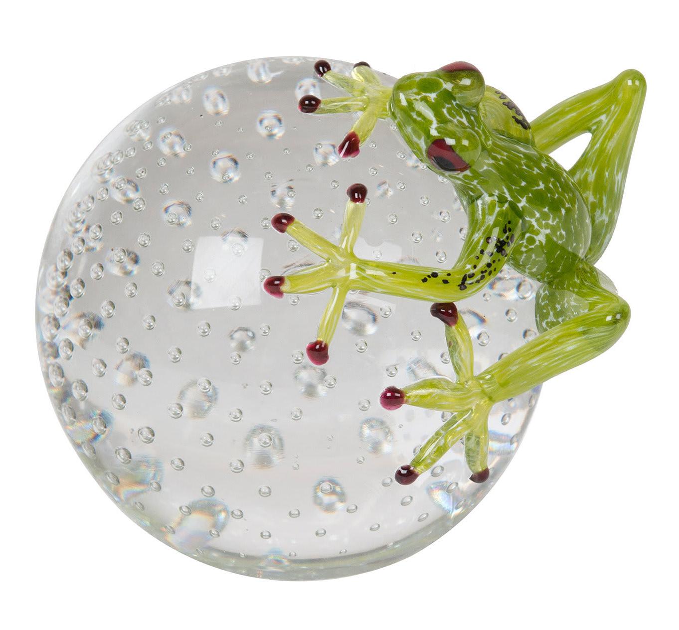 Frosch auf Kugel Grüne Figur
