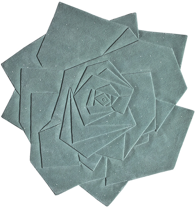 Marry Me Aqua Teppich | Größe: 130 x 130 cm